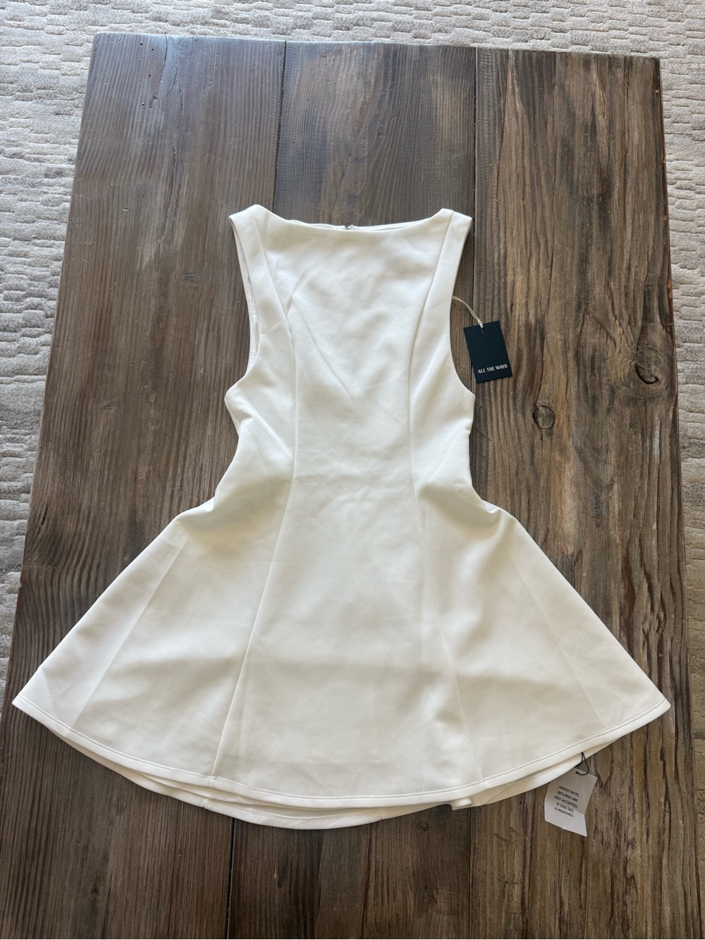 ALL THE WAYS White Sleeveless Fit & Flare Mini Dress - Size S